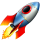 Rocket emoji image.