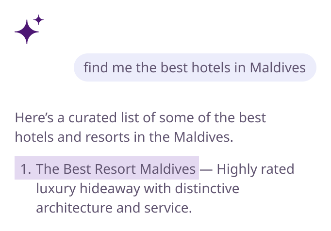 AI search chat example