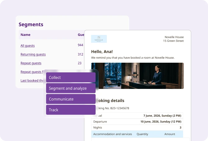 Guest Relations interface