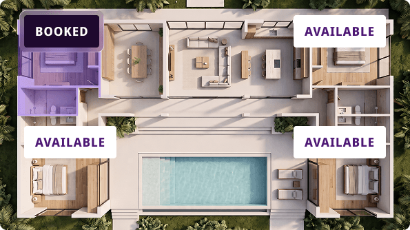 Villa sold by individual rooms