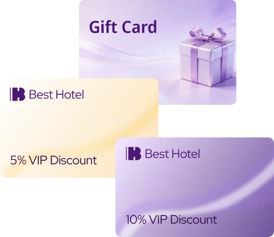 Customizable hotel gift cards