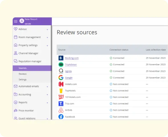 Reputation Manager screen.