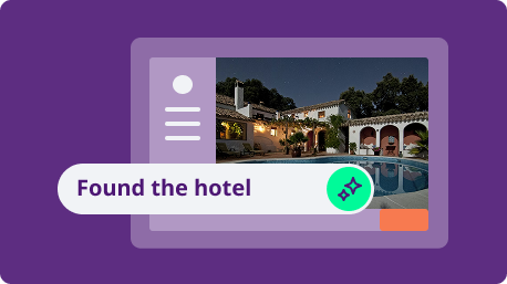 Hotel search results UI